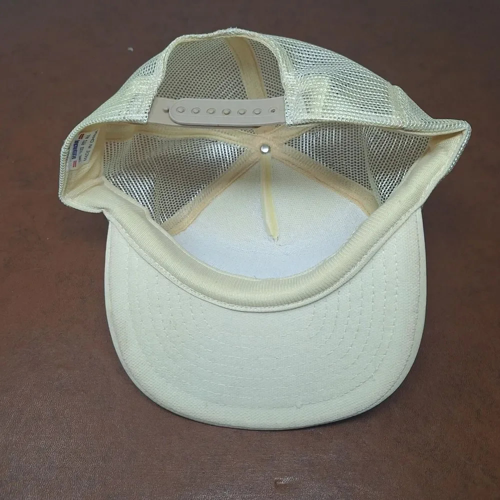 Vintage Thunder Country 99.3 FM Trucker Hat Cream Mesh Snapback Cap One Size